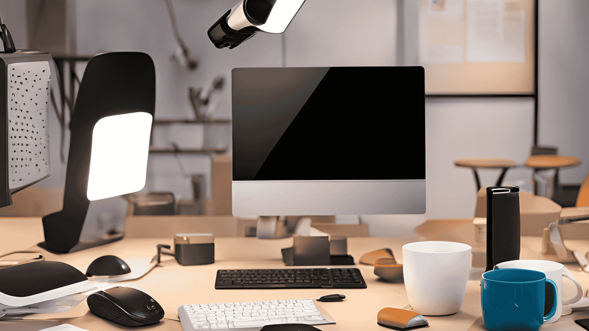 Przytulne i funkcjonalne biuro dla małego zespołu z nowoczesnym wyposażeniem